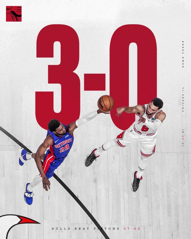 新赛季首支三连胜球队！公牛延续季前赛火热势头